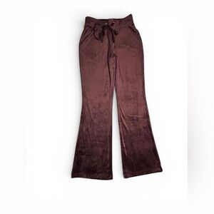 Magaschoni Aubergine Velvet Wide Leg Pants XS New With Tags